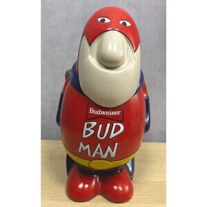 Vintage Budweiser 1989 Bud Man Beer Stein Man Cave Desk Office Den Ceramic